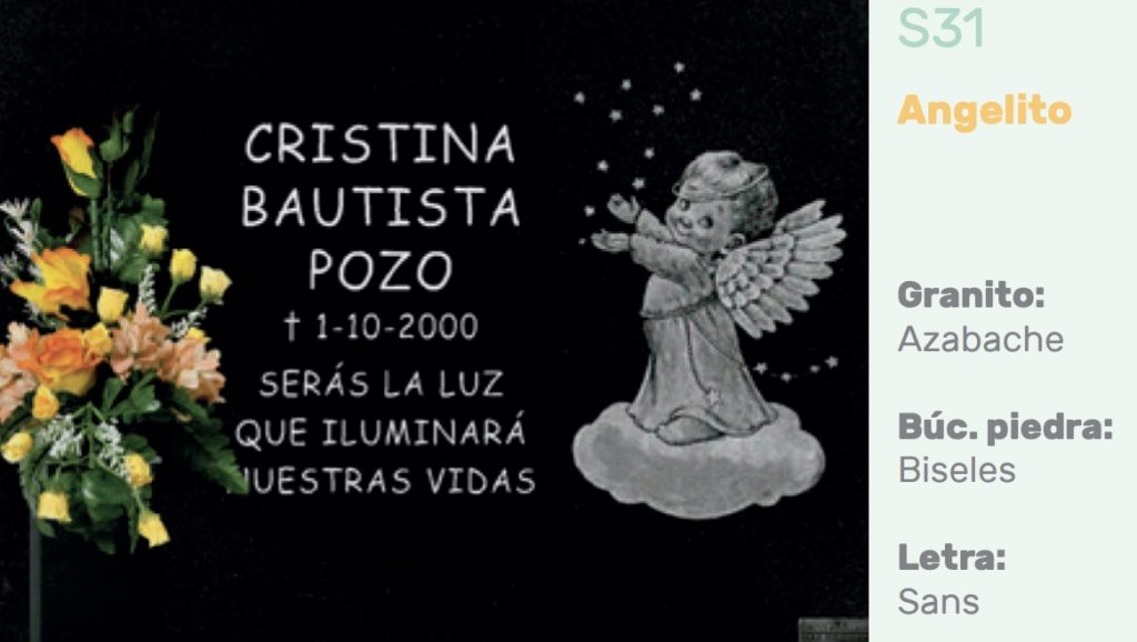 cuanto cuesta poner letras en lápida