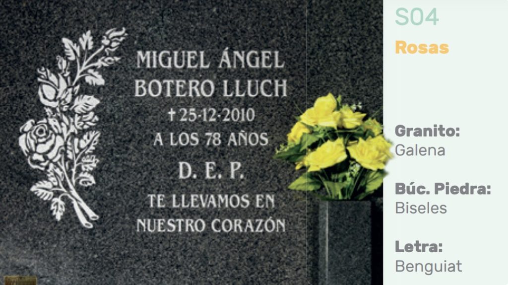 precio grabar nombre en lápida